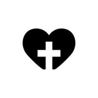 christian heart logo vector