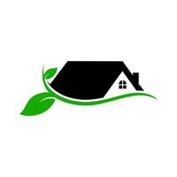 eco house vector logo