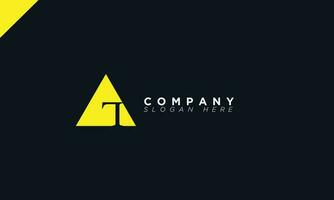 AT Alphabet letters Initials Monogram logo TA, A and T vector