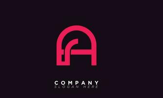 FA Alphabet letters Initials Monogram logo AF, F and A vector