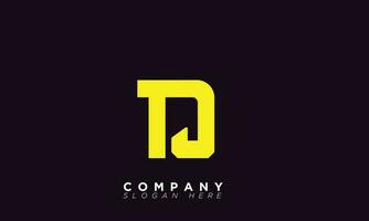TD Alphabet letters Initials Monogram logo DT, T and D vector