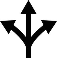 three way direction arrow icon vector  isolated on white background