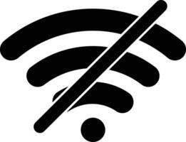 No Connection icon icon  . No Wifi icon . Wifi network is not available icon . No internet signal symbol vector