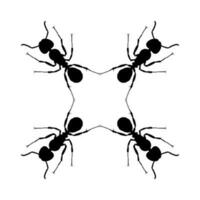 Colony of the Ant Silhouette for Art Illustration, Logo, Pictogram, Website, or Graphic Design Element. Vector Illustration