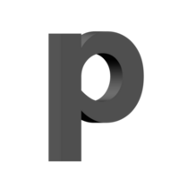 3d alphabet PNG in transparent background