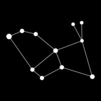 Lepus constellation map. Vector illustration.
