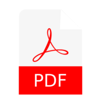 Pdf Png Icon. PDF format file  simple flat trendy modern style for your website design, logo, and mobile app