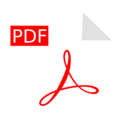 pdf png icon red and white color for