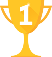 transparent gyllene kopp trofén för seger vinna på tävling som ett tilldela och pris- för prestation png