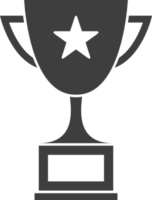 Transparent trophy cup for success and achievements for winning victory at a contest or competition. png