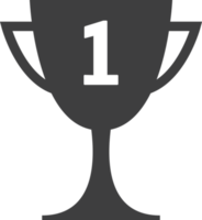 Transparent trophy cup for success and achievements for winning victory at a contest or competition. png