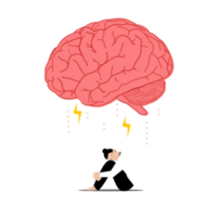 Mental health and negative thoughts png