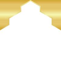 Golden Hexagon Template Design vector