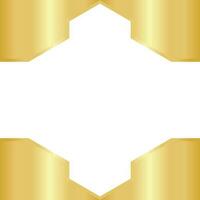Golden Hexagon Template Design vector