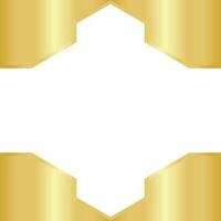 Golden Hexagon Template Design vector