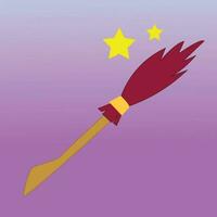 Magic broom vector illustration