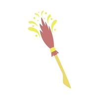 Magic broom vector illustration