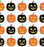 Seamless pattern with jack o lantern. Vector illustration