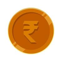 Rupee India Coin Bronze Money Rupee Copper Currency Symbol vector