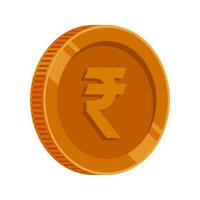 Rupee India Coin Bronze Money Rupee Copper Currency Symbol vector