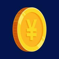 Yen Coin Gold Japan Money Vector