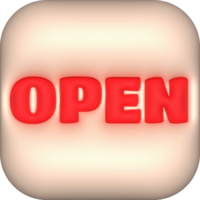 business opening hours icon e-commerce illustration 3d png