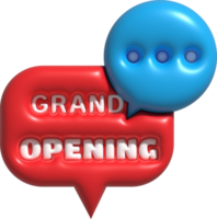 3d business grand opening hours icon shop e-commerce illustration png