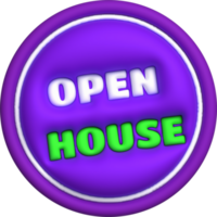 business open house icon e-commerce illustration 3d png