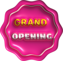 3d business grand opening hours icon shop e-commerce illustration png