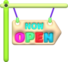 3d business opening hours icon shop e-commerce illustration png