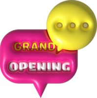 bedrijf groots opening uren icoon winkel e-commerce illustratie 3d png