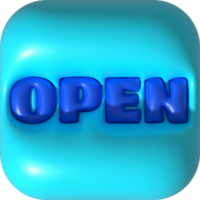 business opening hours icon e-commerce illustration 3d png