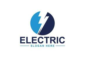 eléctrico logo, Encendiendo tornillo , trueno tornillo diseño logo plantilla, vector ilustración