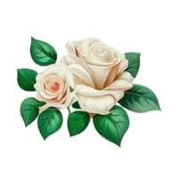 Rose acquerello . ai generato png