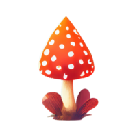 champignon dessin animé style . ai généré png