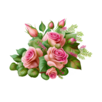 rosas aguarela . ai gerado png