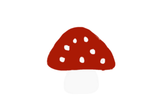 mushroom house element isolated png