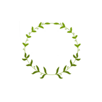 Abstract leaf wreath png