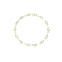 Abstract leaf wreath png