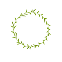 Abstract leaf wreath png