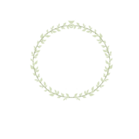 Abstract leaf wreath png