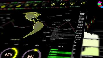 stock marknadsföra utbyta. företag data siffra hologram trogen bakgrund. video