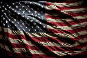 US American flag. For USA Memorial day, Veteran's day, Labor day. photo