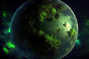 Green planet. Generative Ai photo