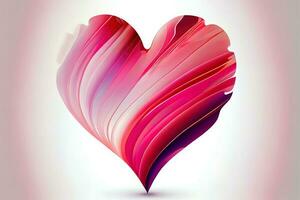 Surprising Pretty Pink and Red heart illustration with isolated background photo