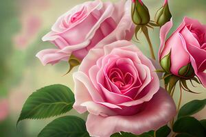 Background image of pink roses. photo