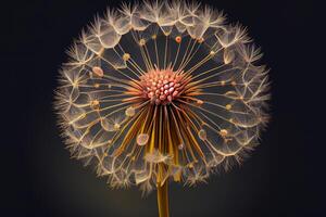 Dandelion flower art style. photo