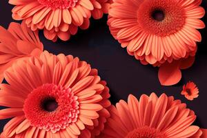 Living Coral Lush Lava Background. photo