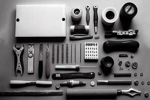 Tools manual hardware blank space. photo