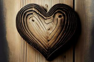 Excellent Heart shape on wood photo